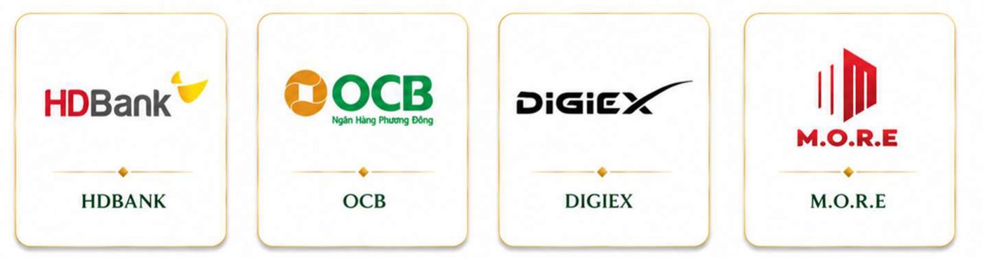 Logo khách hàng thân thiết Lotus Globe: HDBank, OCB, DIGIEX, M.O.R.E